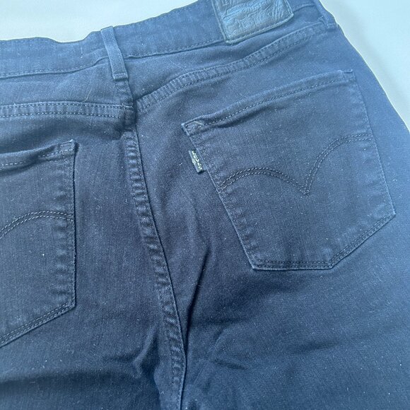 Levi's Premium 721 Black Distressed High Rise Skinny Jeans - Picture 5 of 6